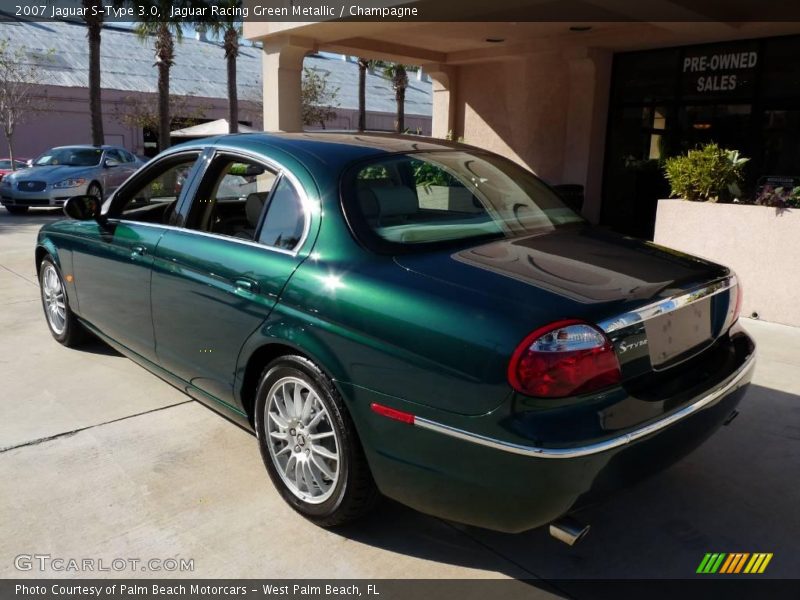 Jaguar Racing Green Metallic / Champagne 2007 Jaguar S-Type 3.0