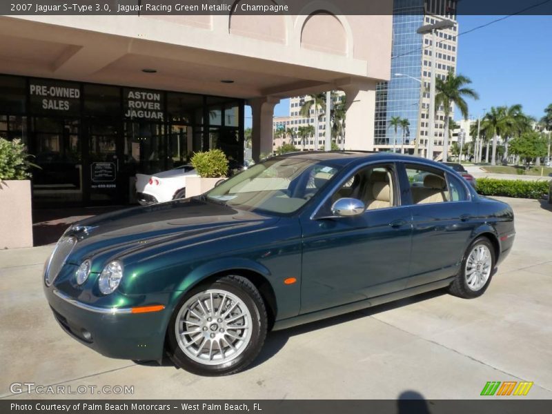 Jaguar Racing Green Metallic / Champagne 2007 Jaguar S-Type 3.0