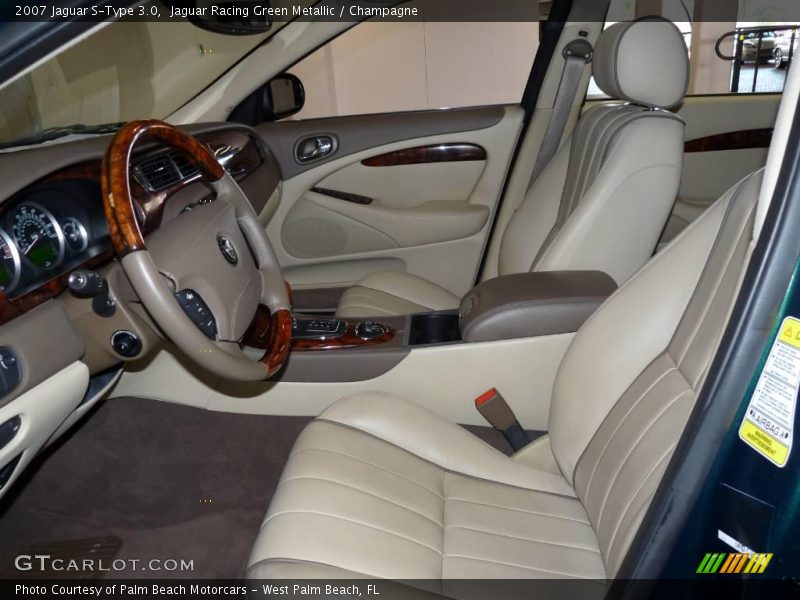 Jaguar Racing Green Metallic / Champagne 2007 Jaguar S-Type 3.0