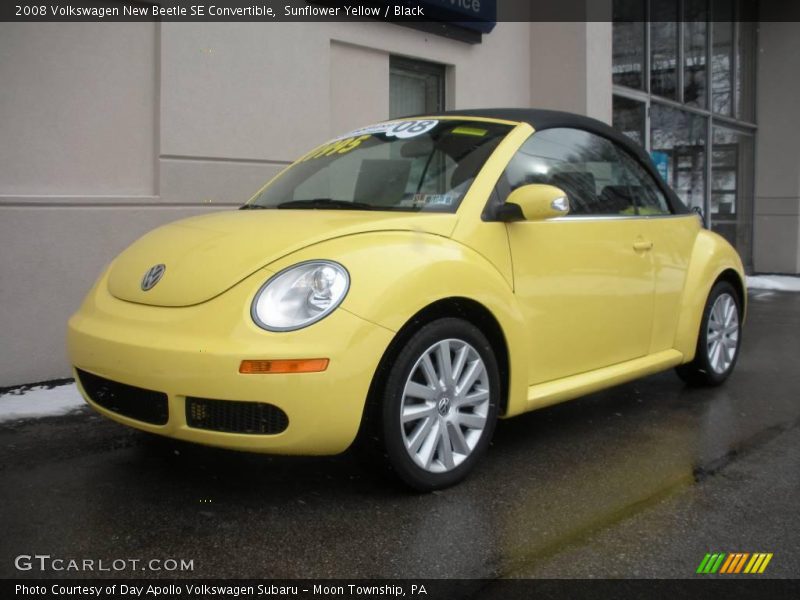 Sunflower Yellow / Black 2008 Volkswagen New Beetle SE Convertible