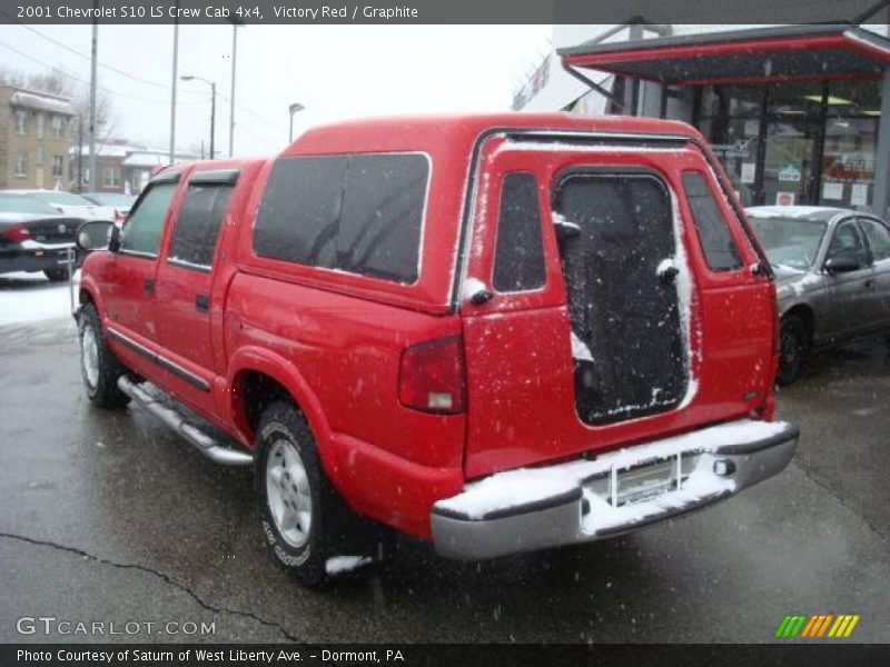 Victory Red / Graphite 2001 Chevrolet S10 LS Crew Cab 4x4