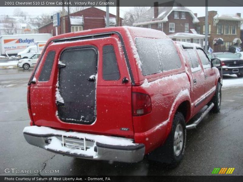 Victory Red / Graphite 2001 Chevrolet S10 LS Crew Cab 4x4
