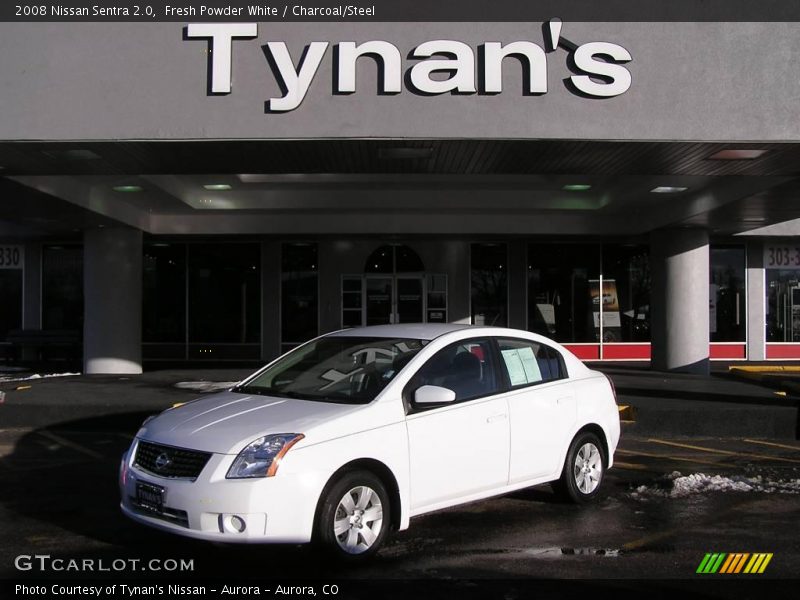 Fresh Powder White / Charcoal/Steel 2008 Nissan Sentra 2.0