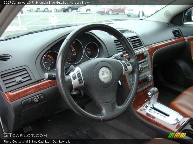 Midnight Blue Metallic / Morocco Brown 2007 Saturn Aura XR