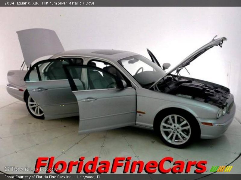 Platinum Silver Metallic / Dove 2004 Jaguar XJ XJR