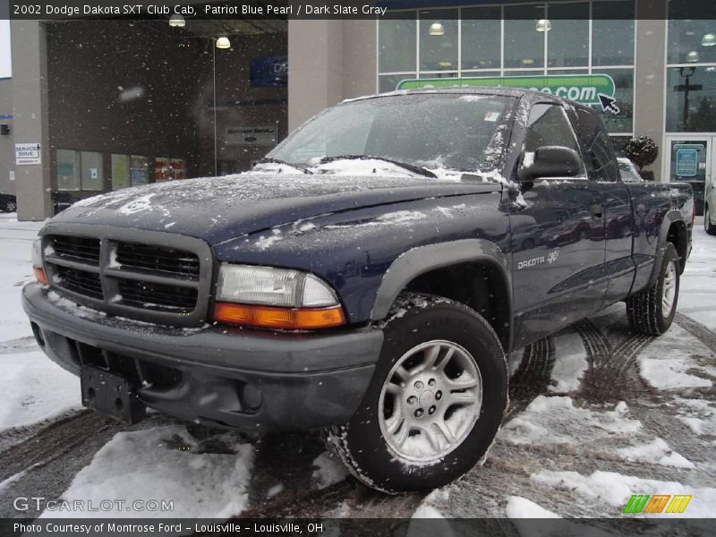 Patriot Blue Pearl / Dark Slate Gray 2002 Dodge Dakota SXT Club Cab