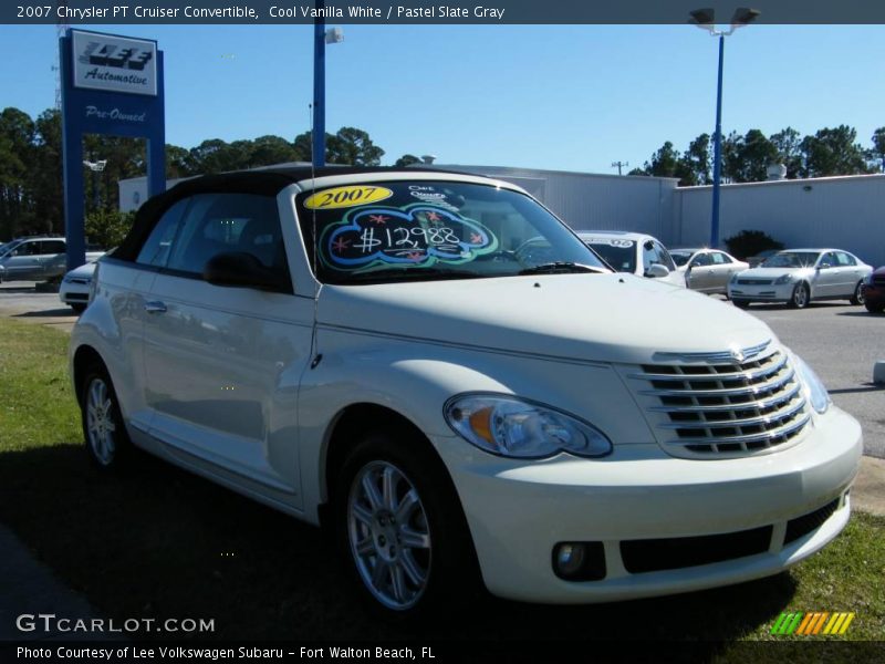 Cool Vanilla White / Pastel Slate Gray 2007 Chrysler PT Cruiser Convertible