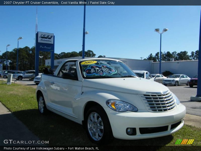 Cool Vanilla White / Pastel Slate Gray 2007 Chrysler PT Cruiser Convertible