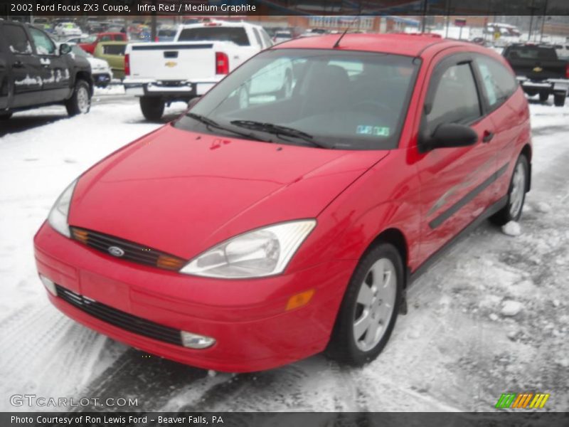 Infra Red / Medium Graphite 2002 Ford Focus ZX3 Coupe