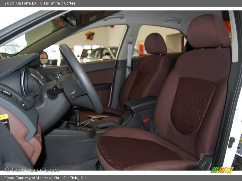 Clear White / Coffee 2010 Kia Forte EX
