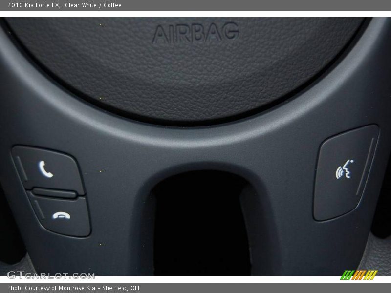 Clear White / Coffee 2010 Kia Forte EX