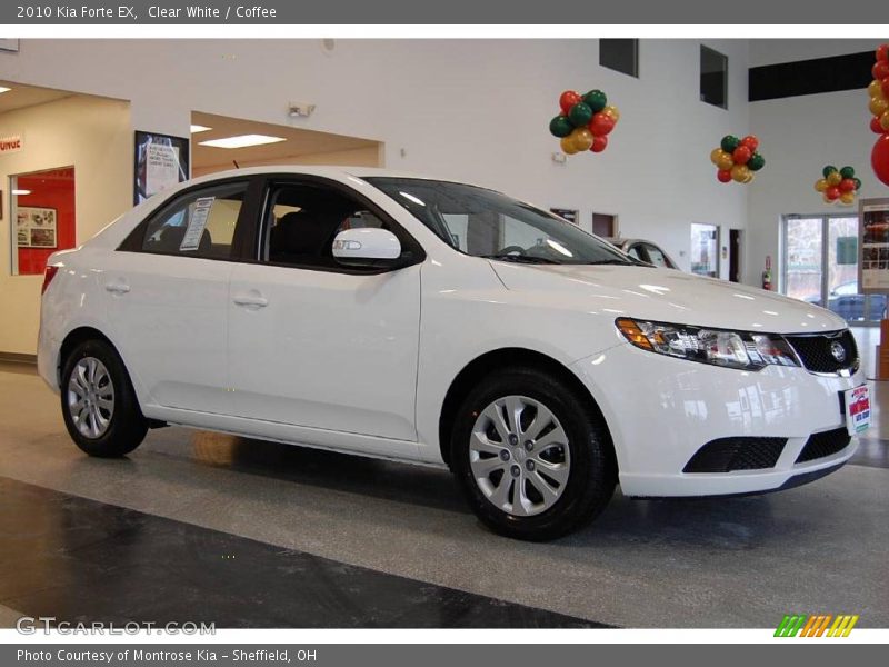 Clear White / Coffee 2010 Kia Forte EX