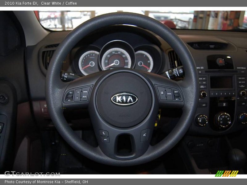 Clear White / Coffee 2010 Kia Forte EX