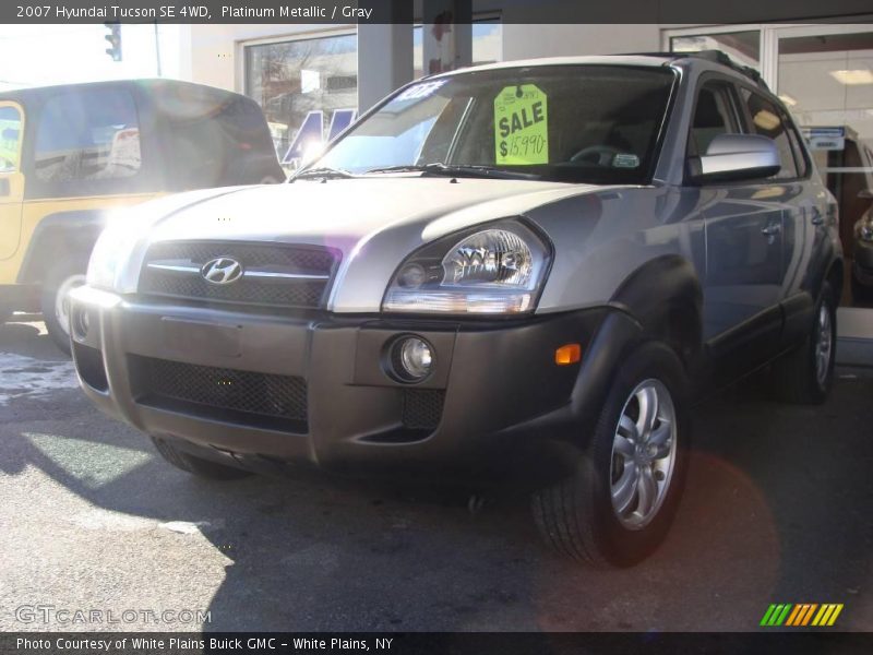 Platinum Metallic / Gray 2007 Hyundai Tucson SE 4WD