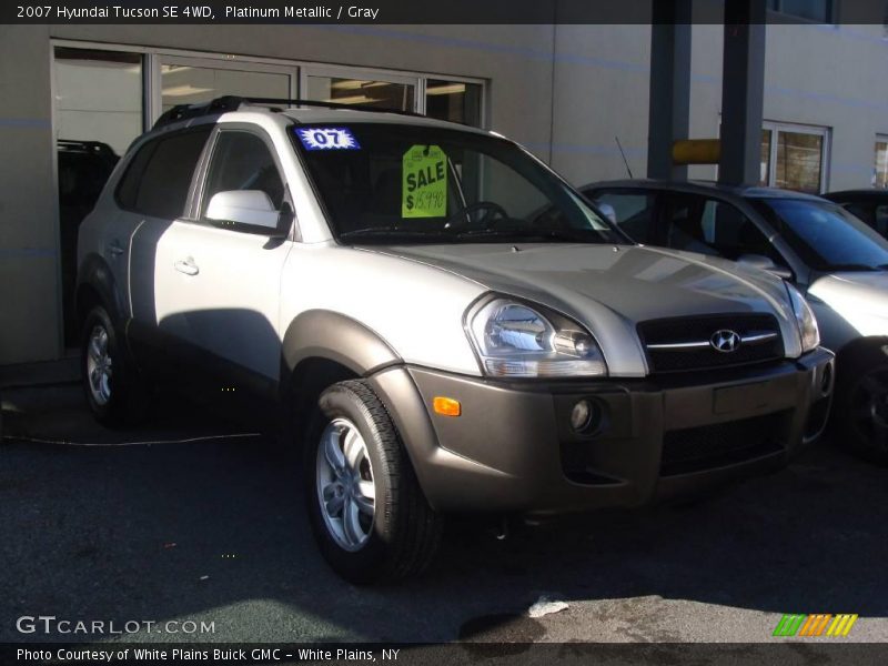 Platinum Metallic / Gray 2007 Hyundai Tucson SE 4WD