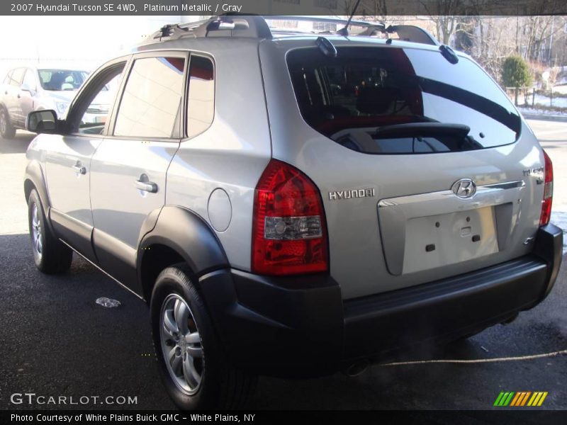 Platinum Metallic / Gray 2007 Hyundai Tucson SE 4WD