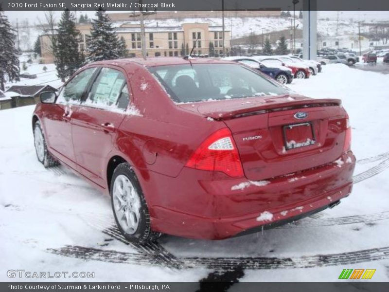 Sangria Red Metallic / Charcoal Black 2010 Ford Fusion SE