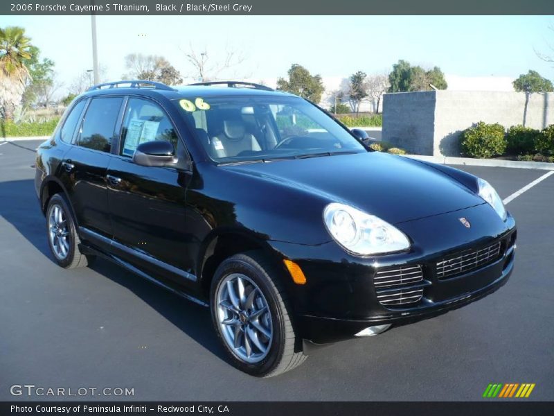 Black / Black/Steel Grey 2006 Porsche Cayenne S Titanium