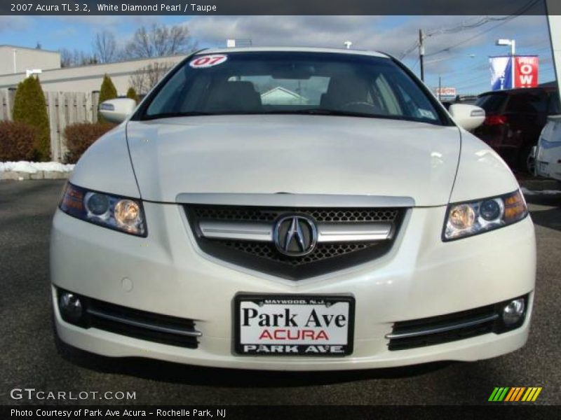 White Diamond Pearl / Taupe 2007 Acura TL 3.2
