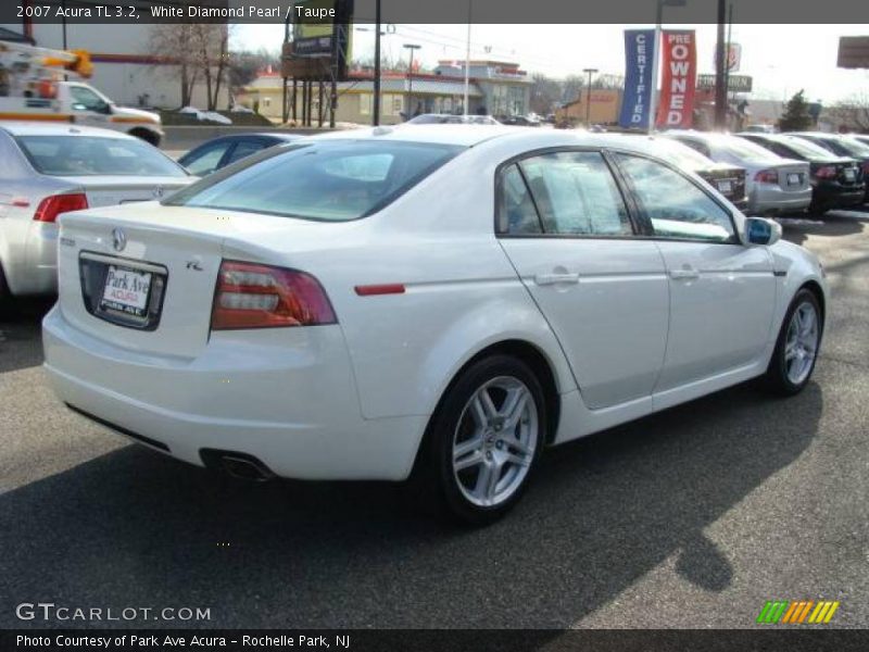 White Diamond Pearl / Taupe 2007 Acura TL 3.2