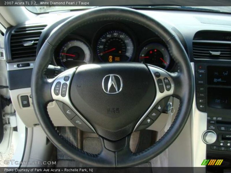 White Diamond Pearl / Taupe 2007 Acura TL 3.2