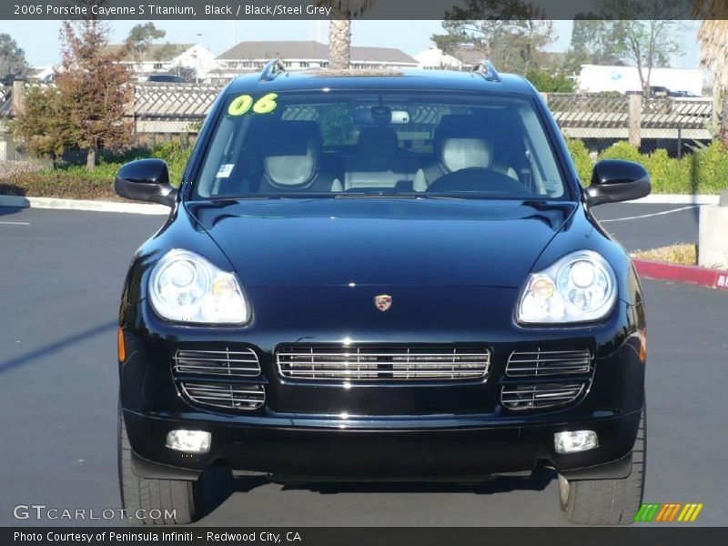 Black / Black/Steel Grey 2006 Porsche Cayenne S Titanium