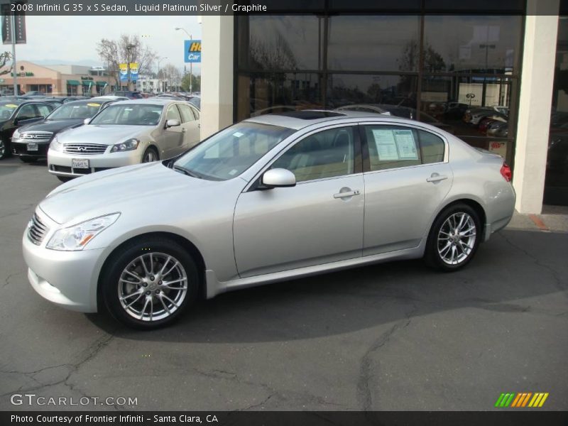 Liquid Platinum Silver / Graphite 2008 Infiniti G 35 x S Sedan