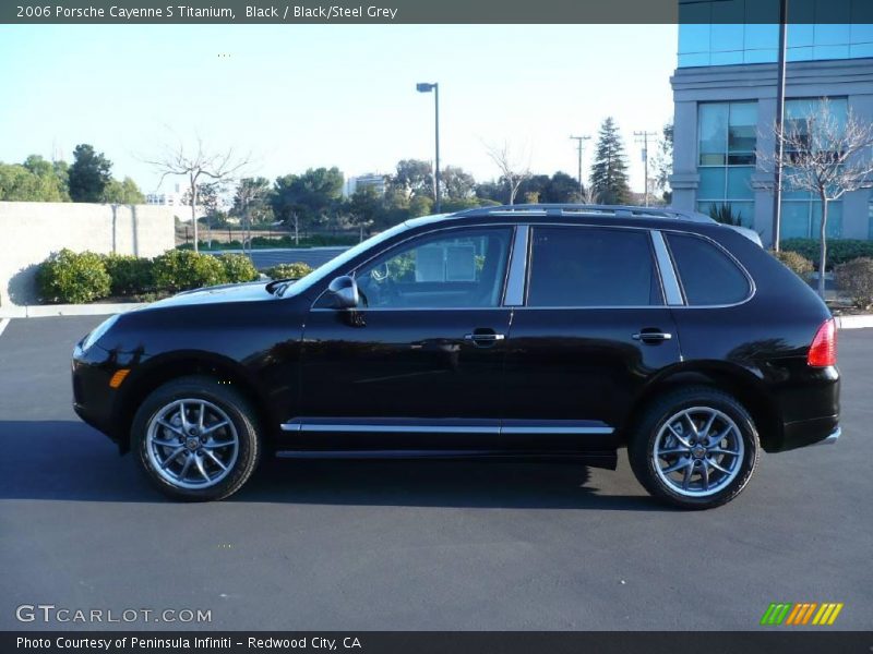 Black / Black/Steel Grey 2006 Porsche Cayenne S Titanium