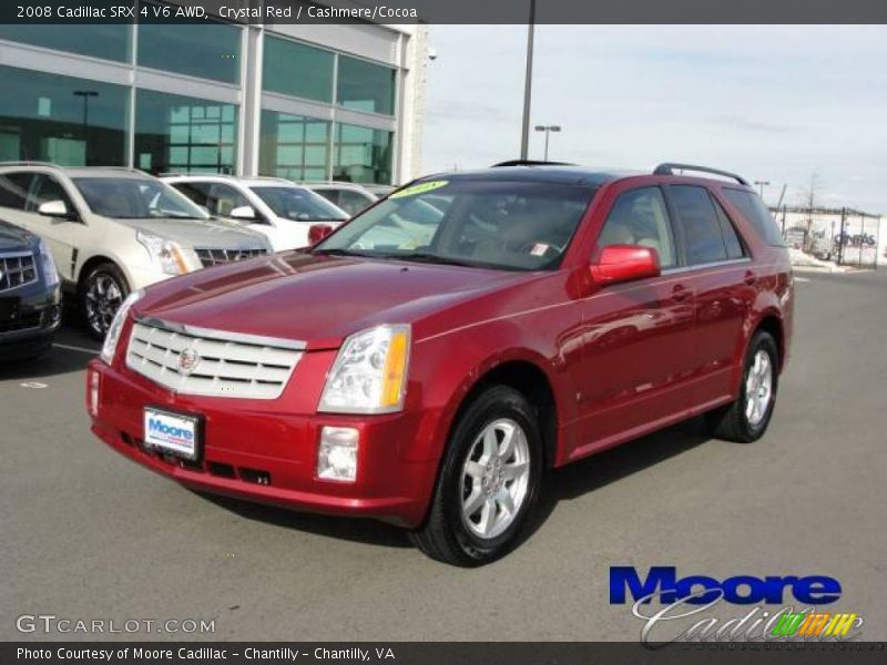 Crystal Red / Cashmere/Cocoa 2008 Cadillac SRX 4 V6 AWD