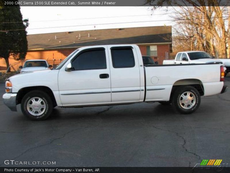 Summit White / Pewter 2000 GMC Sierra 1500 SLE Extended Cab