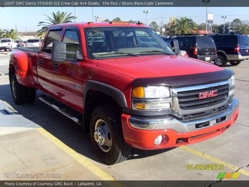 Fire Red / Ebony Black/Light Cashmere 2007 GMC Sierra 3500HD SLE Crew Cab 4x4 Dually