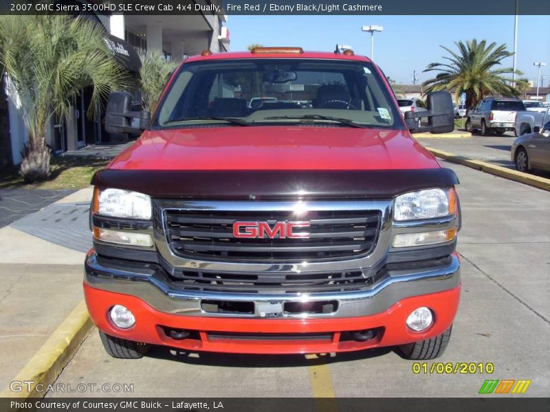 Fire Red / Ebony Black/Light Cashmere 2007 GMC Sierra 3500HD SLE Crew Cab 4x4 Dually