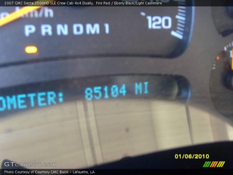 Fire Red / Ebony Black/Light Cashmere 2007 GMC Sierra 3500HD SLE Crew Cab 4x4 Dually