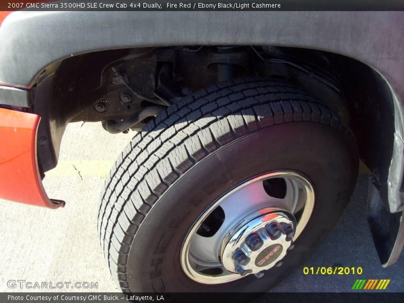 Fire Red / Ebony Black/Light Cashmere 2007 GMC Sierra 3500HD SLE Crew Cab 4x4 Dually