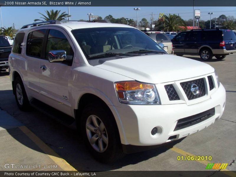 Blizzard White / Almond 2008 Nissan Armada SE