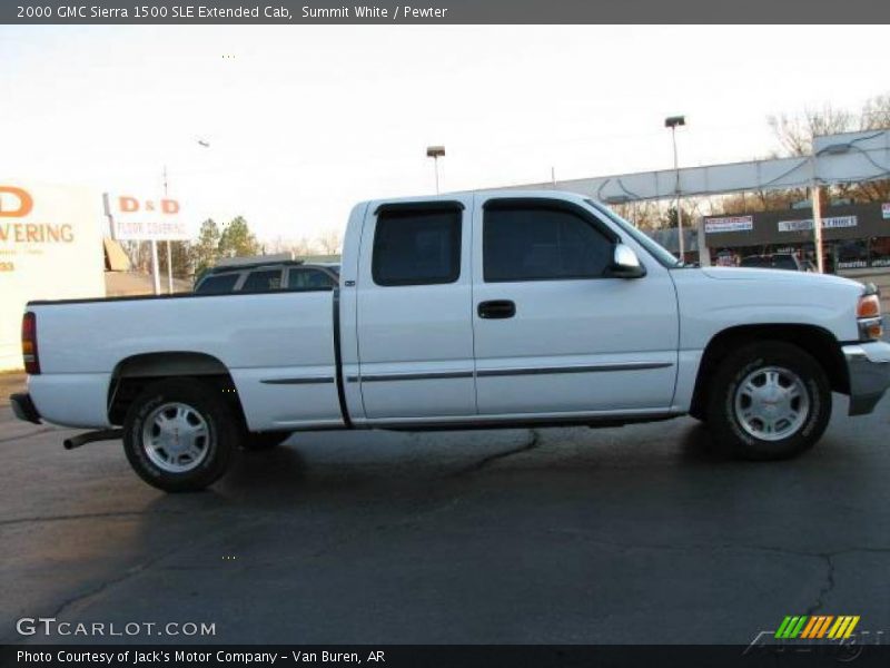 Summit White / Pewter 2000 GMC Sierra 1500 SLE Extended Cab