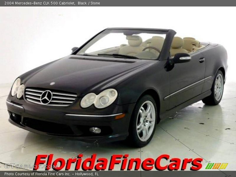 Black / Stone 2004 Mercedes-Benz CLK 500 Cabriolet