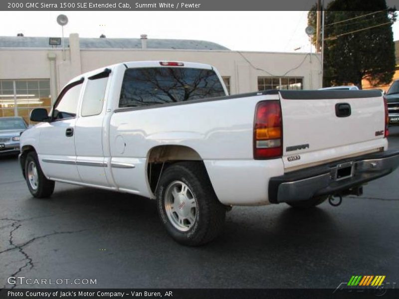 Summit White / Pewter 2000 GMC Sierra 1500 SLE Extended Cab