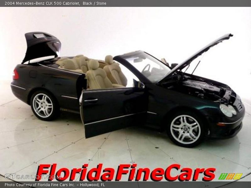 Black / Stone 2004 Mercedes-Benz CLK 500 Cabriolet