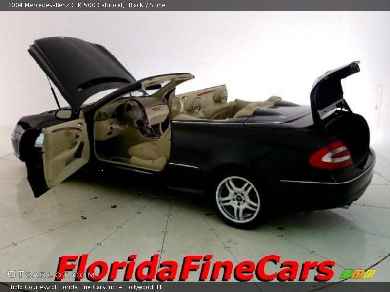Black / Stone 2004 Mercedes-Benz CLK 500 Cabriolet