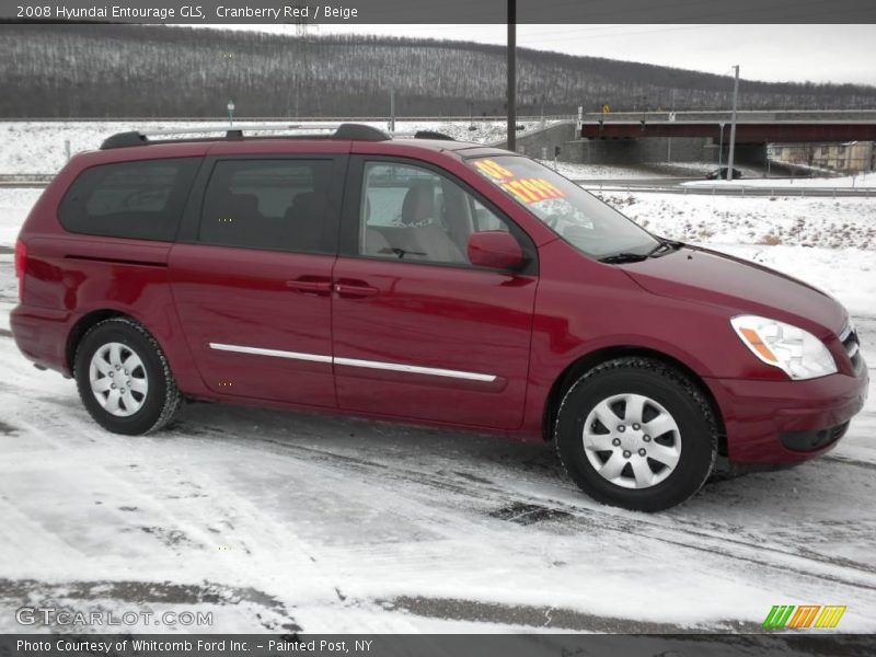 Cranberry Red / Beige 2008 Hyundai Entourage GLS