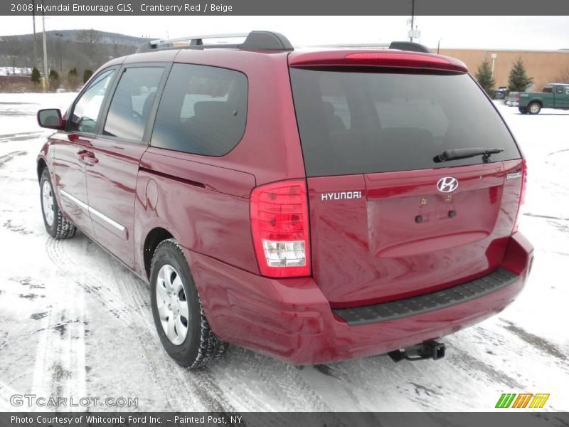 Cranberry Red / Beige 2008 Hyundai Entourage GLS