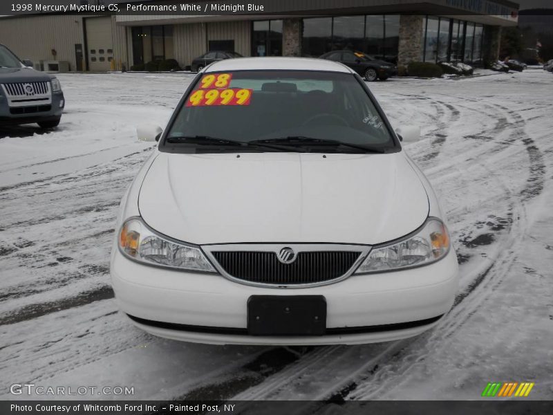 Performance White / Midnight Blue 1998 Mercury Mystique GS