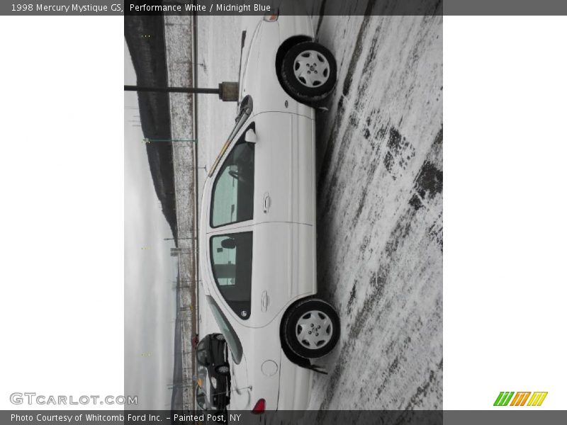 Performance White / Midnight Blue 1998 Mercury Mystique GS