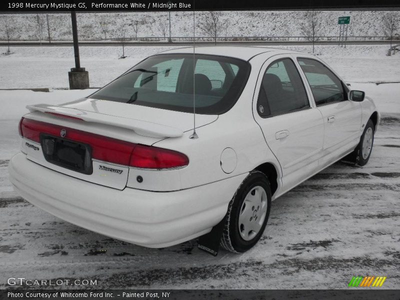 Performance White / Midnight Blue 1998 Mercury Mystique GS