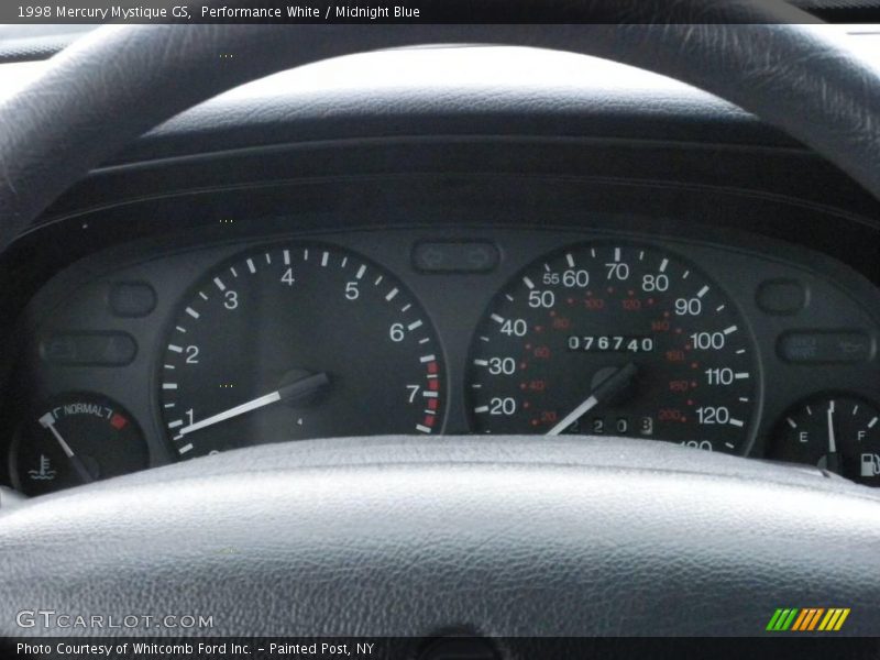 Performance White / Midnight Blue 1998 Mercury Mystique GS