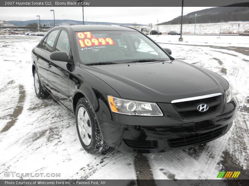 Ebony Black / Gray 2007 Hyundai Sonata GLS
