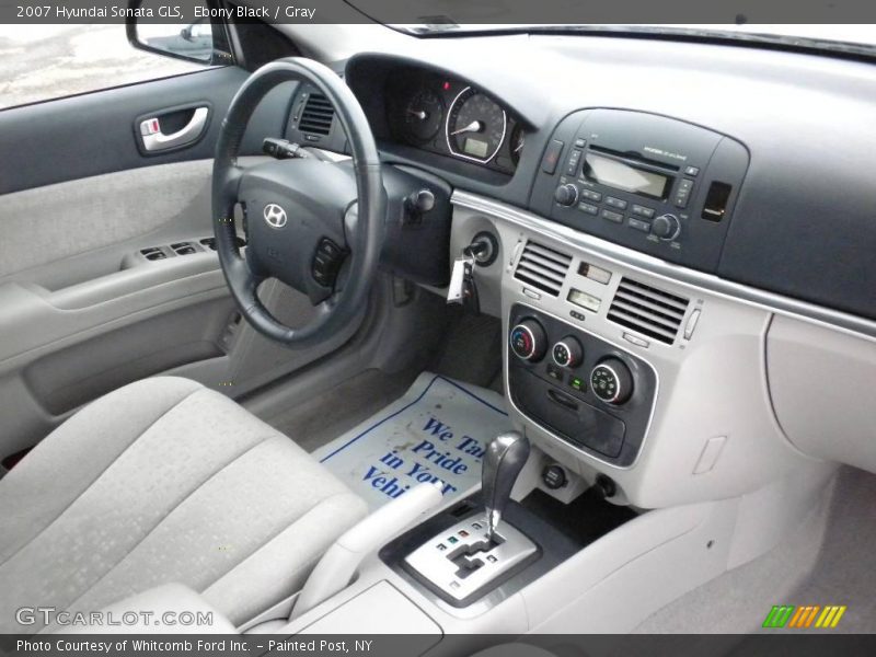 Ebony Black / Gray 2007 Hyundai Sonata GLS