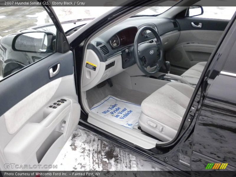 Ebony Black / Gray 2007 Hyundai Sonata GLS