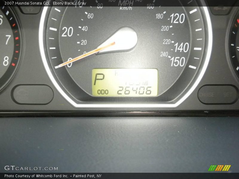 Ebony Black / Gray 2007 Hyundai Sonata GLS